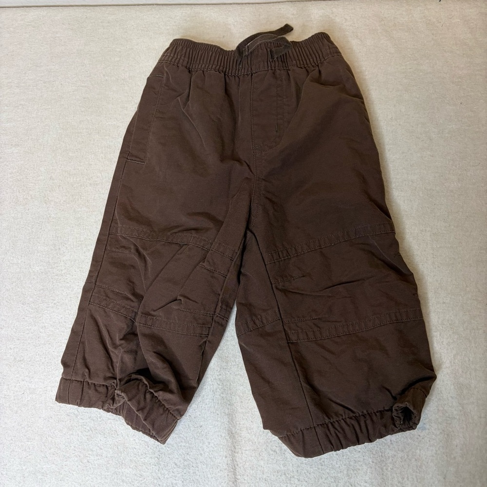 Janie and jack Boy’s Brown lined pants Joggers‎ Relaxed Fit Size 12-18 Months